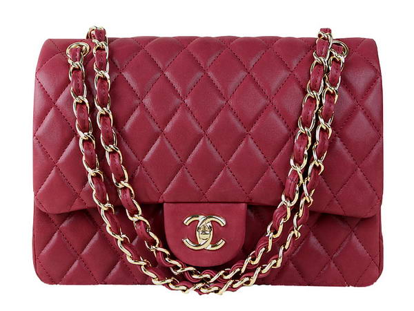 Best Top Quality Chanel A50131 Red Original Leather Double Flaps Bag Replica